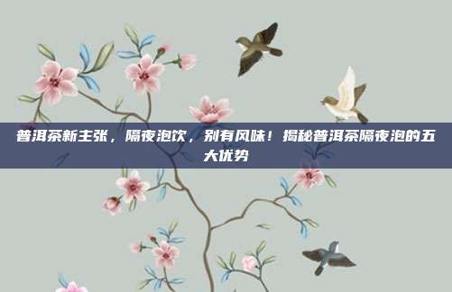 普洱茶新主张，隔夜泡饮，别有风味！揭秘普洱茶隔夜泡的五大优势