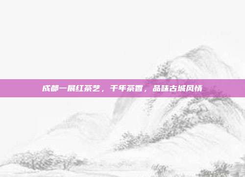 成都一展红茶艺，千年茶香，品味古城风情