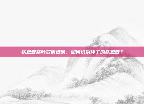 铁观音茶叶变质迹象，如何识别坏了的铁观音？