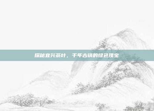 探秘宜兴茶叶，千年古镇的绿色瑰宝