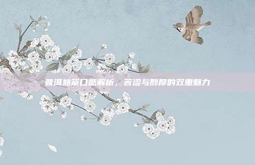 普洱熟茶口感解析，苦涩与醇厚的双重魅力