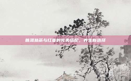 普洱熟茶与红枣的完美搭配，养生新选择
