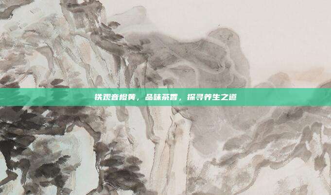 铁观音橙黄，品味茶香，探寻养生之道