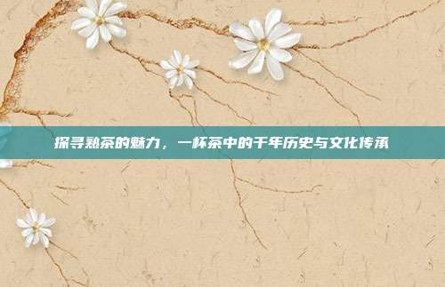 探寻熟茶的魅力，一杯茶中的千年历史与文化传承