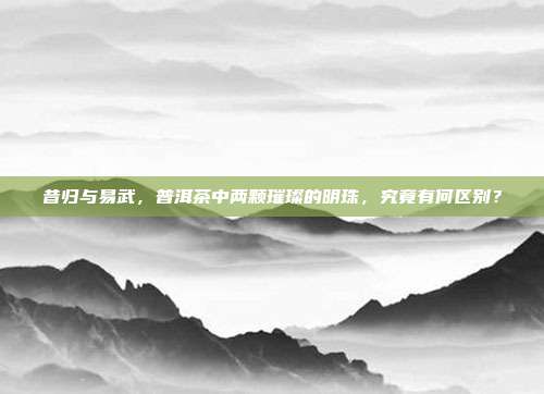 昔归与易武，普洱茶中两颗璀璨的明珠，究竟有何区别？