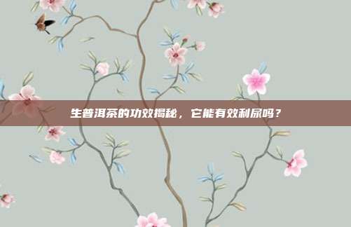 生普洱茶的功效揭秘，它能有效利尿吗？