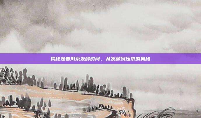 揭秘熟普洱茶发酵时间，从发酵到压饼的奥秘