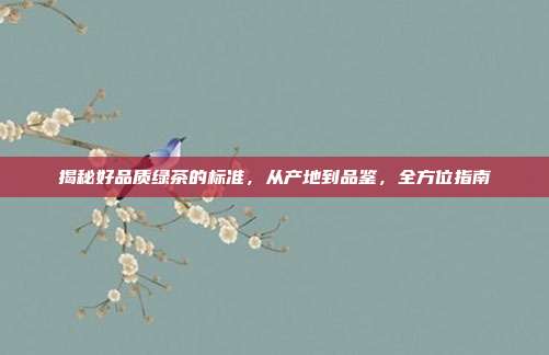揭秘好品质绿茶的标准，从产地到品鉴，全方位指南