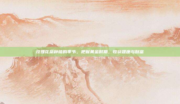 玫瑰花茶种植的季节，把握黄金时期，收获健康与财富