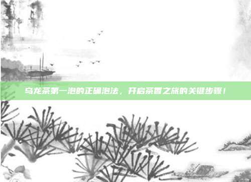 乌龙茶第一泡的正确泡法，开启茶香之旅的关键步骤！