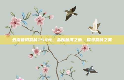 云南普洱茶砖250克，品味普洱之韵，探寻茶砖之美